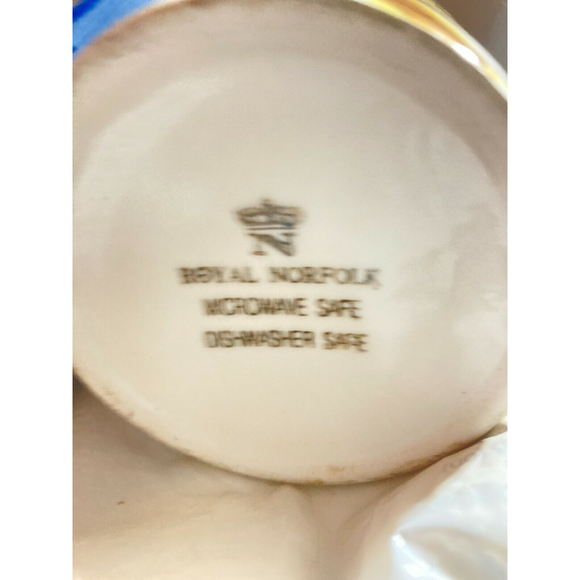 SET OF 2 Royal Norfolk Blue Ceramic Coffee Tea Mugs - Picture 4 of 5